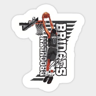 Mikal Bridges Brooklyn vintage style T-shirt Sticker